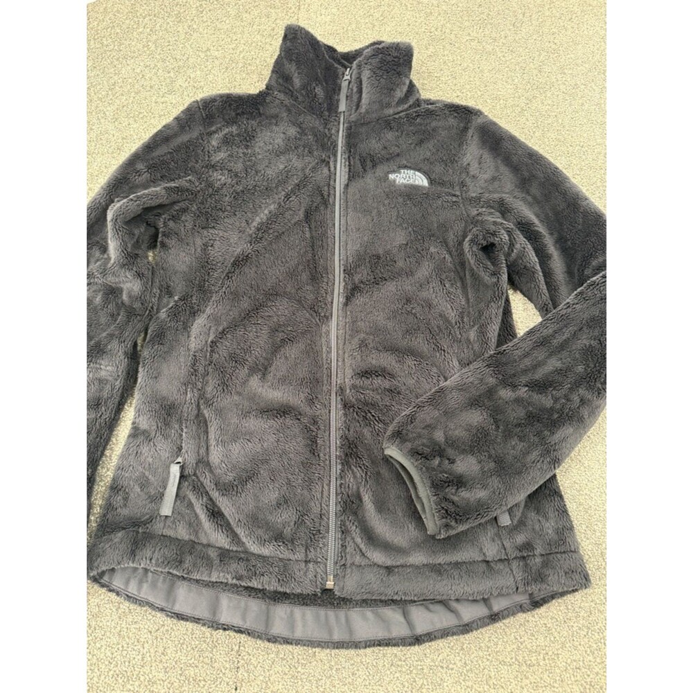 The North Face Black Jacket Wm Extra Small XS Black Plush Fleece Full Zip